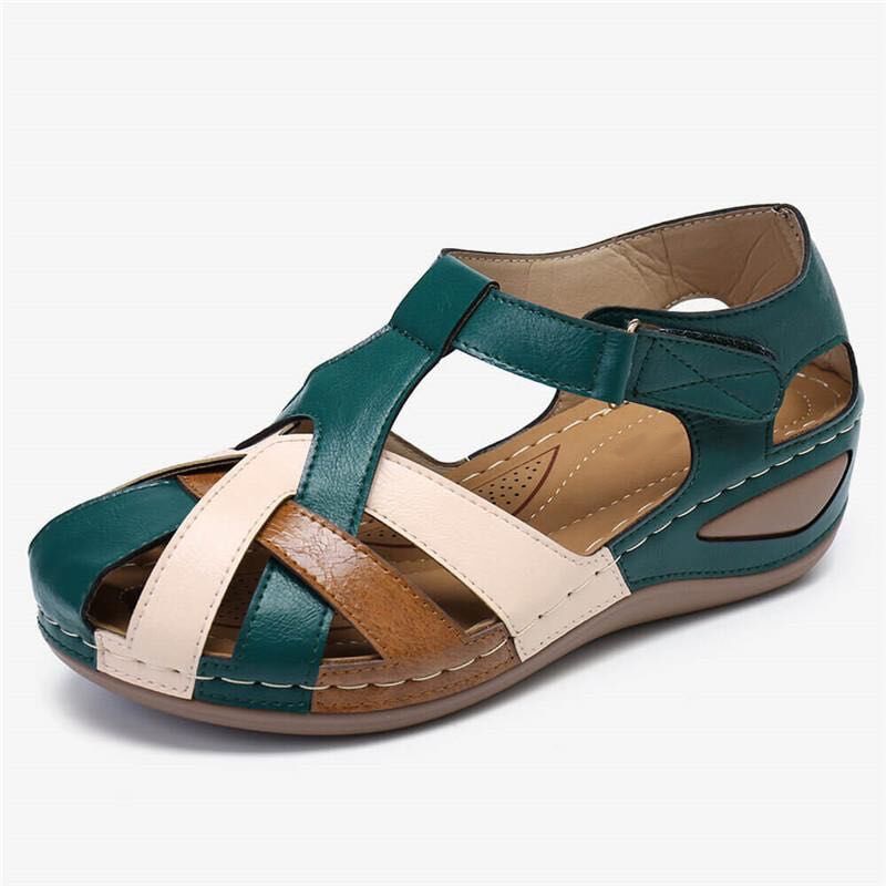 Sandalias Wenkouban para Mujer, Sandalias de tacón de colores combinados, zapatos de verano para Mujer, cuñas de gladiador, Sandalias informales para Mujer, zapatos de plataforma para Mujer