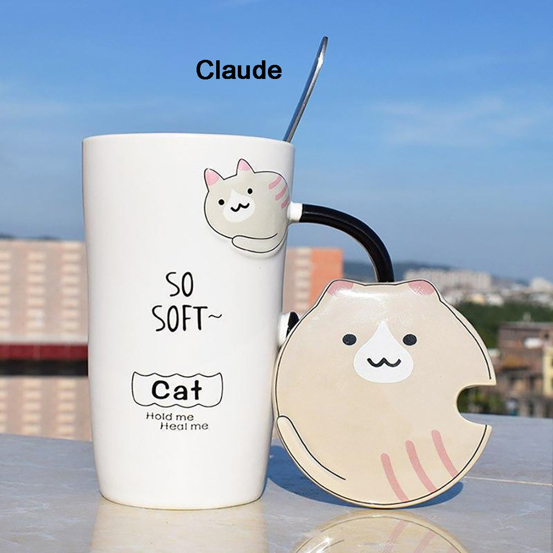 Tasses en céramique de chat mignon