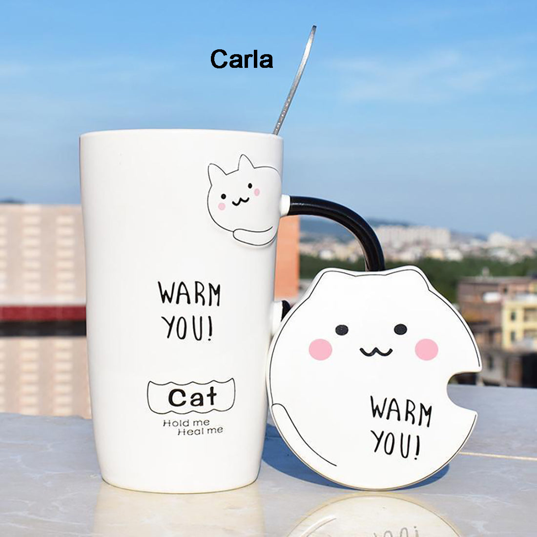 Tasses en céramique de chat mignon