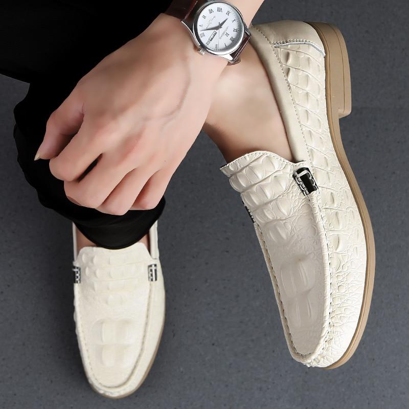 Men's Crocodile Business Leather Loafers