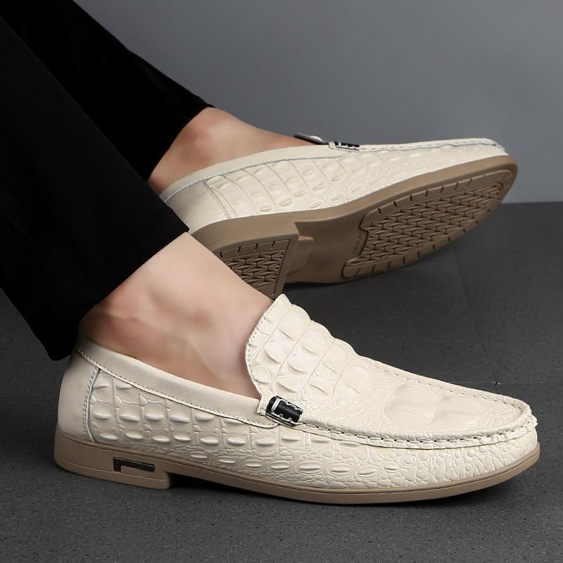 Men's Crocodile Business Leather Loafers