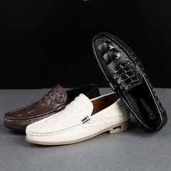 Men's Crocodile Business Leather Loafers