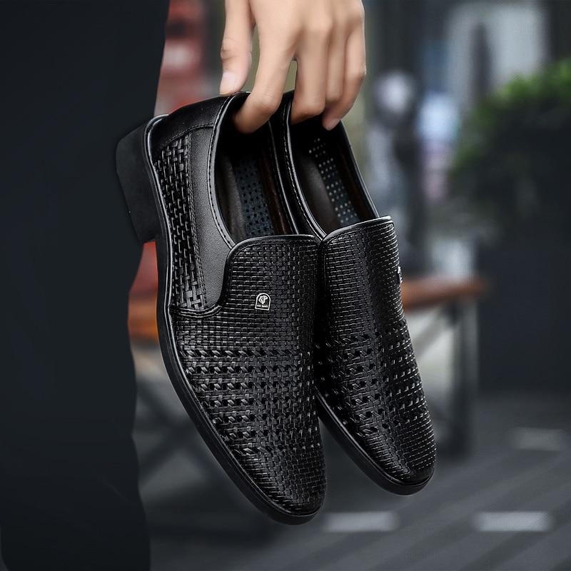 Men's Summer Genuine Leather Loafers Plus Size