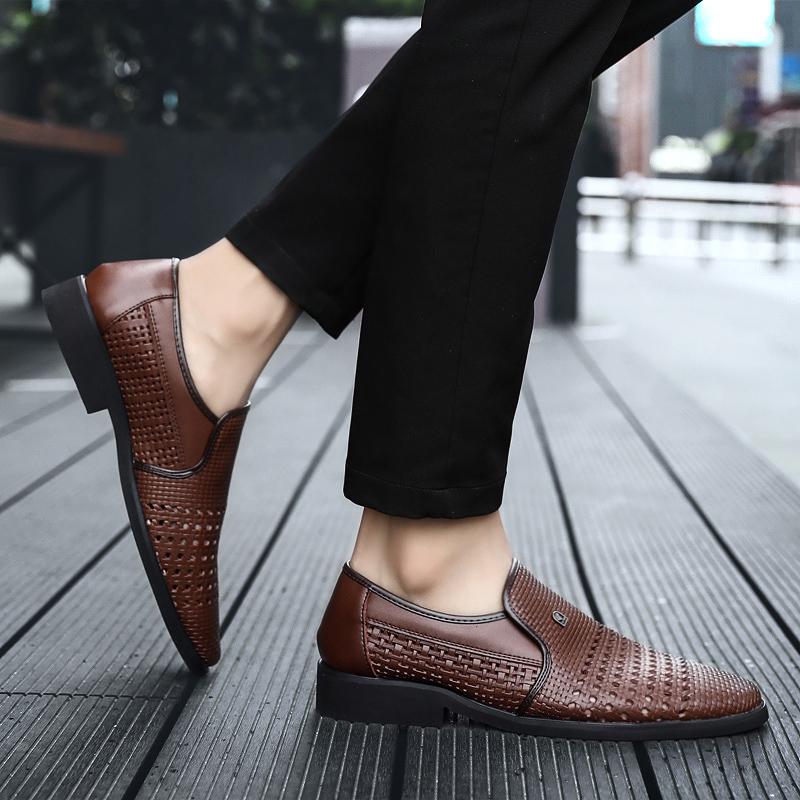 Men's Summer Genuine Leather Loafers Plus Size