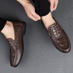 Men's Crocodile Business Leather Loafers