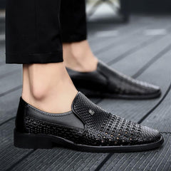 Men's Summer Genuine Leather Loafers Plus Size