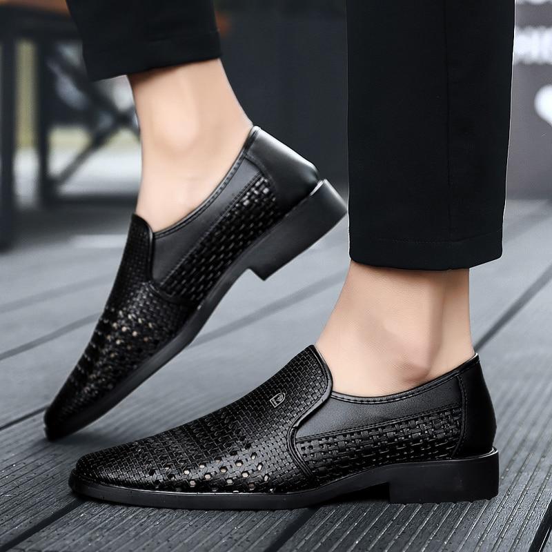 Men's Summer Genuine Leather Loafers Plus Size