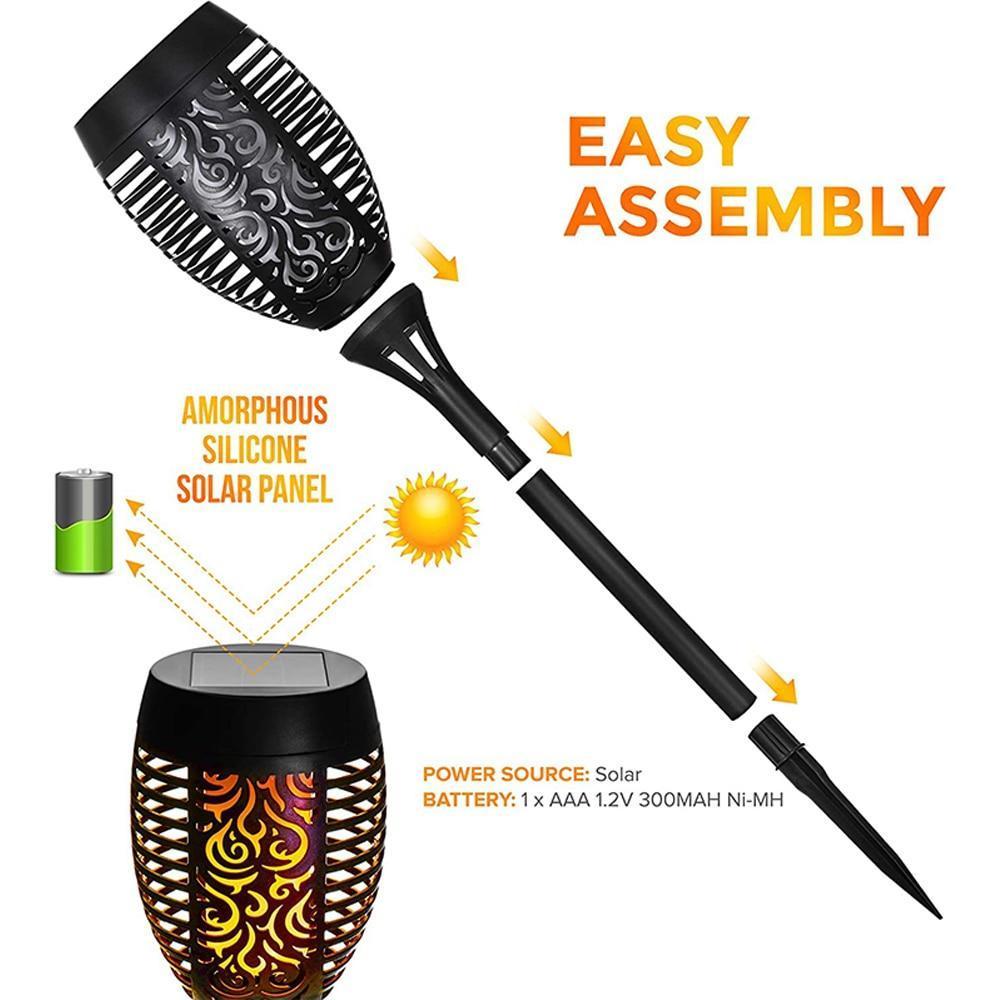 【76% OFF】Solar-Powered Torch Lights