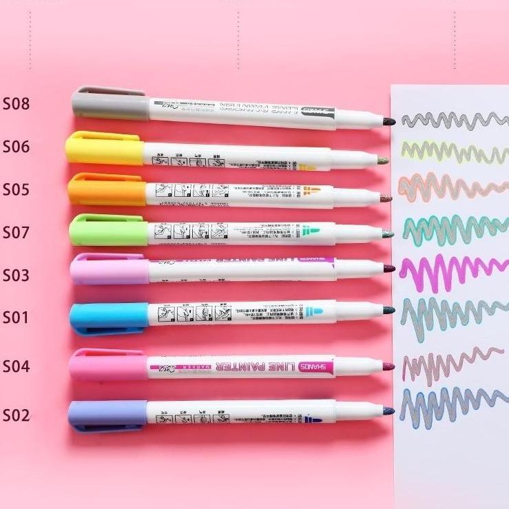 Double Line Magic Shimmer Markers 【50% OFF】