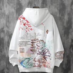 Harajuku Style Japanese Landscape Hoodie