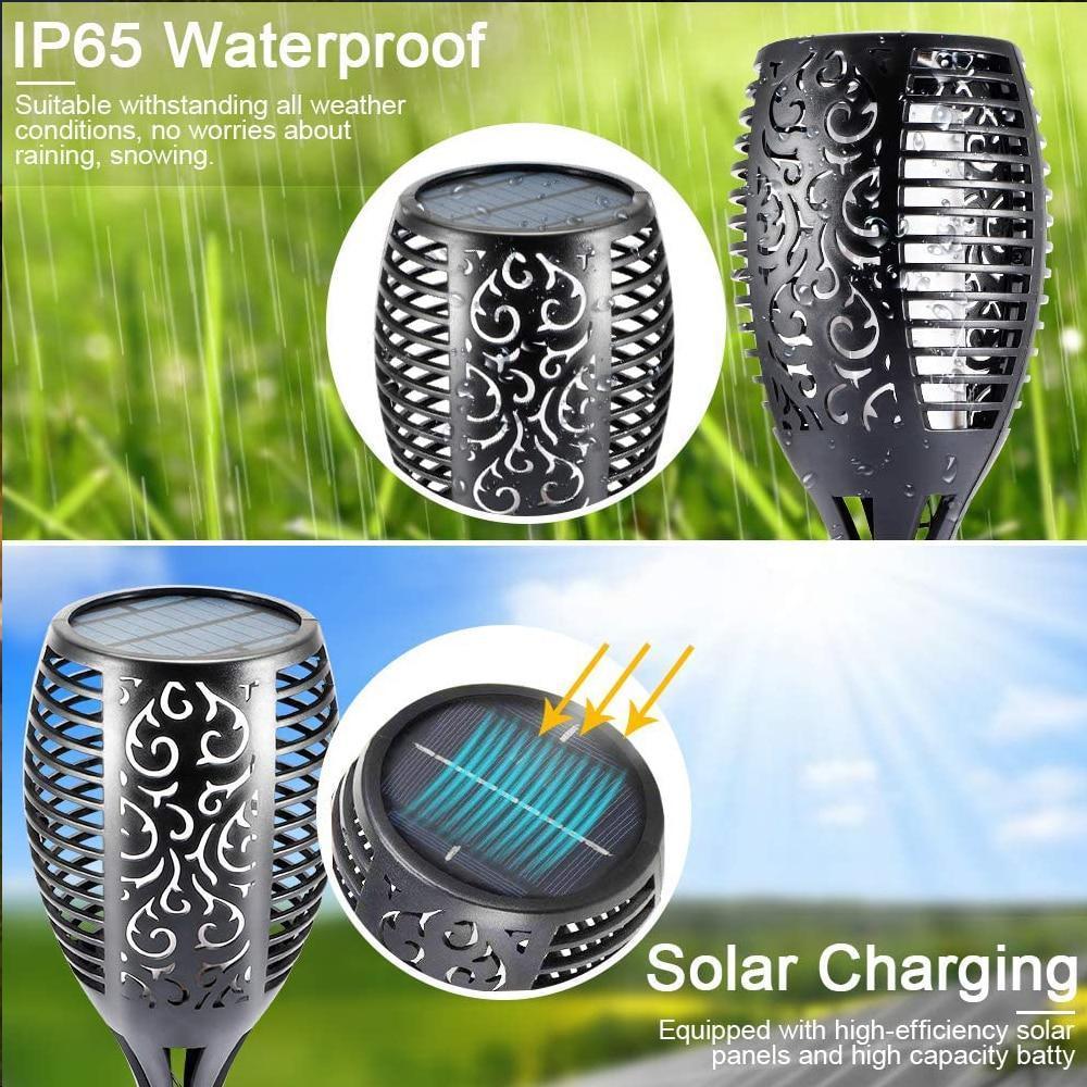 【76% OFF】Solar-Powered Torch Lights