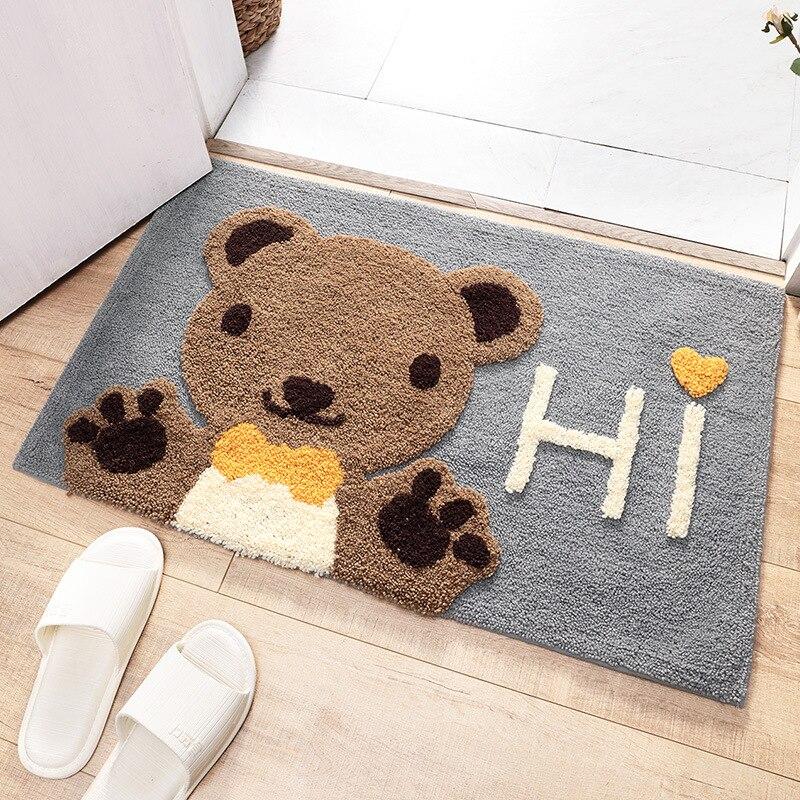 Cute Frog & Bear Microfiber Bathroom Floor Mat Carpet