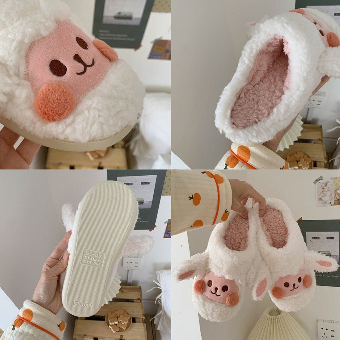 Cute Goat Sheep Fluffy Slipper