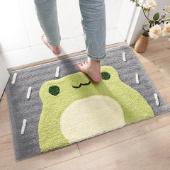 Cute Frog & Bear Microfiber Bathroom Floor Mat Carpet