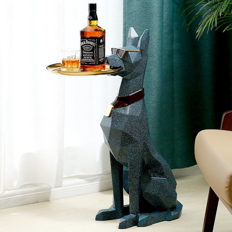 ArtZ® Doberman Nordic Sculpture Tray Table