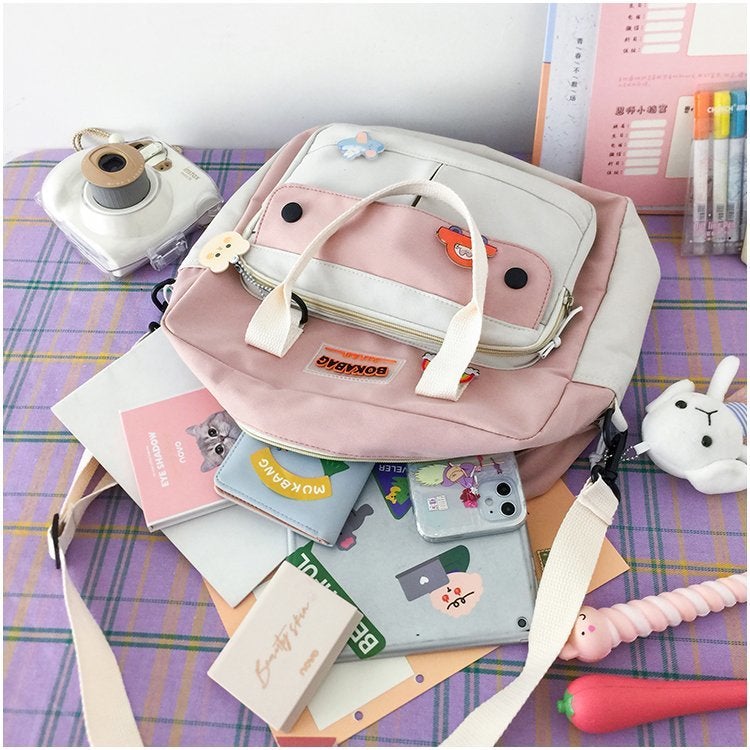 Preppy Style Small Cute Rabbit Backpack Girls Schoolbag