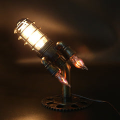 ArtZ® Steampunk-Raketen-Tischlampe