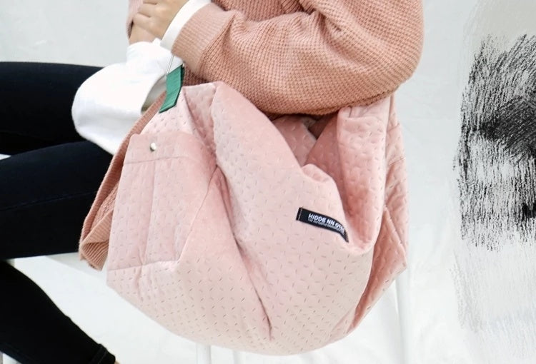 Pink Simple Style Women Backpack Shoulder Bag