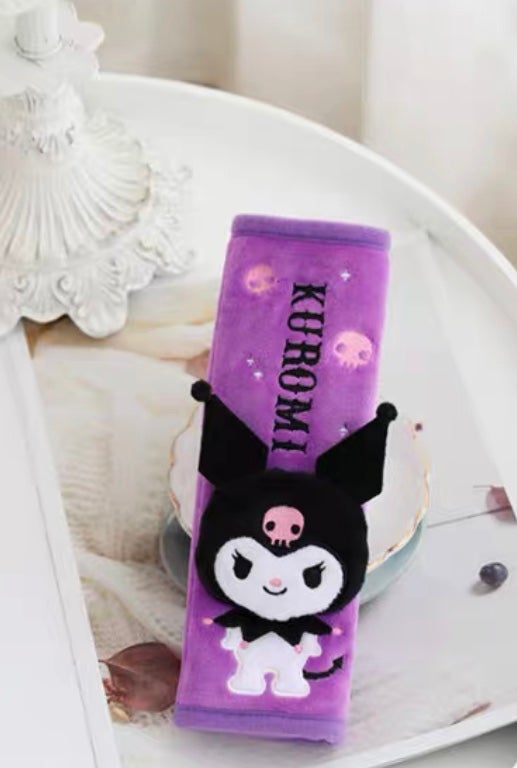 Kuromi My Melody inspirado en el reposacabezas del cuello del coche, almohadas, fundas para cinturones de seguridad, accesorios