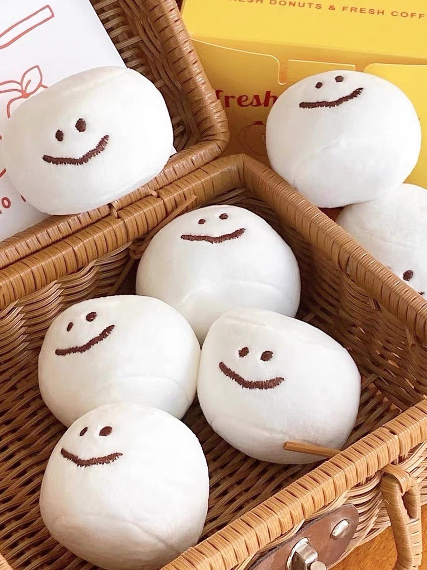 Süßes Destress Smiley Marshmallow Mini-Plüschtier