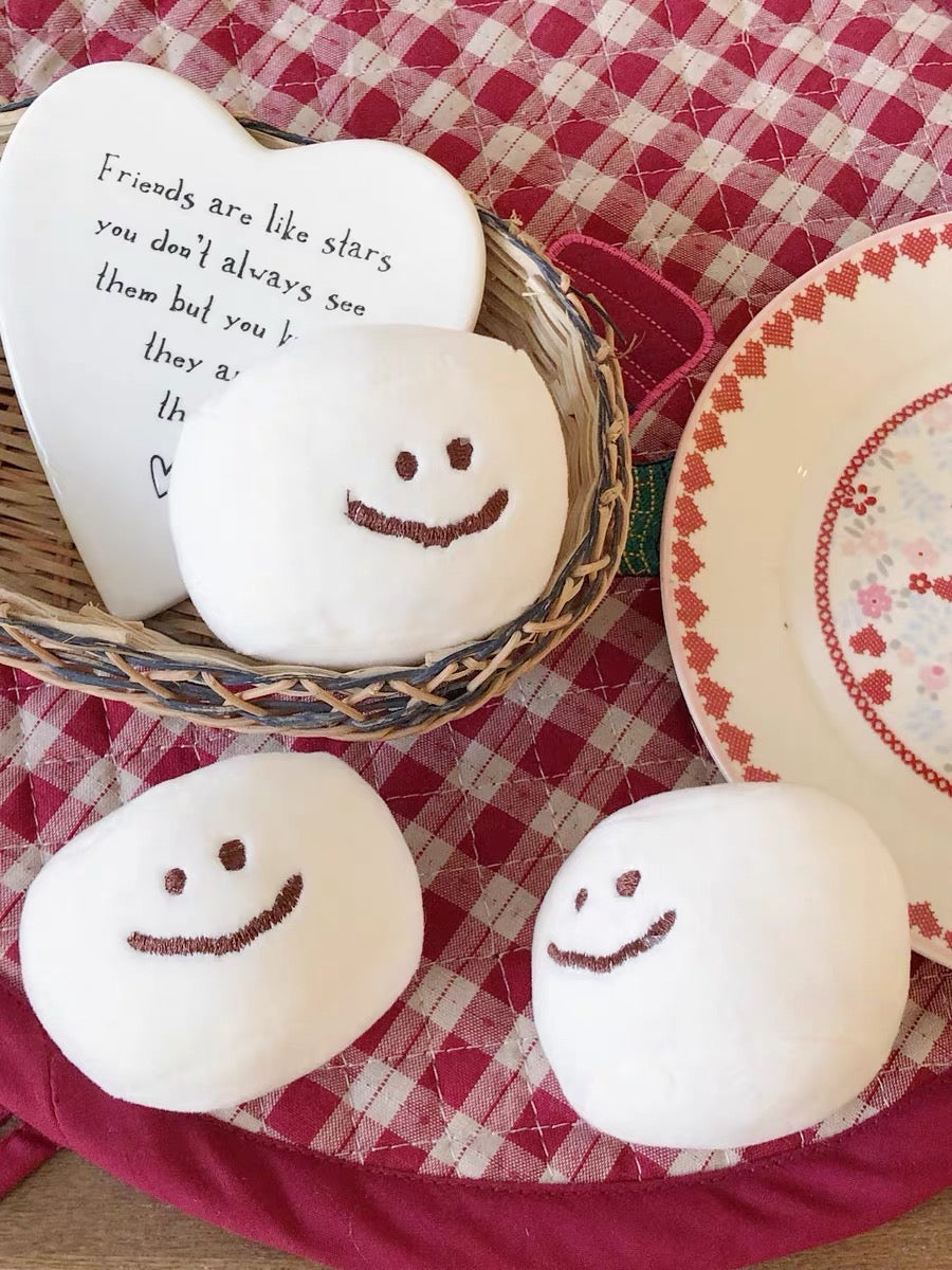 Süßes Destress Smiley Marshmallow Mini-Plüschtier