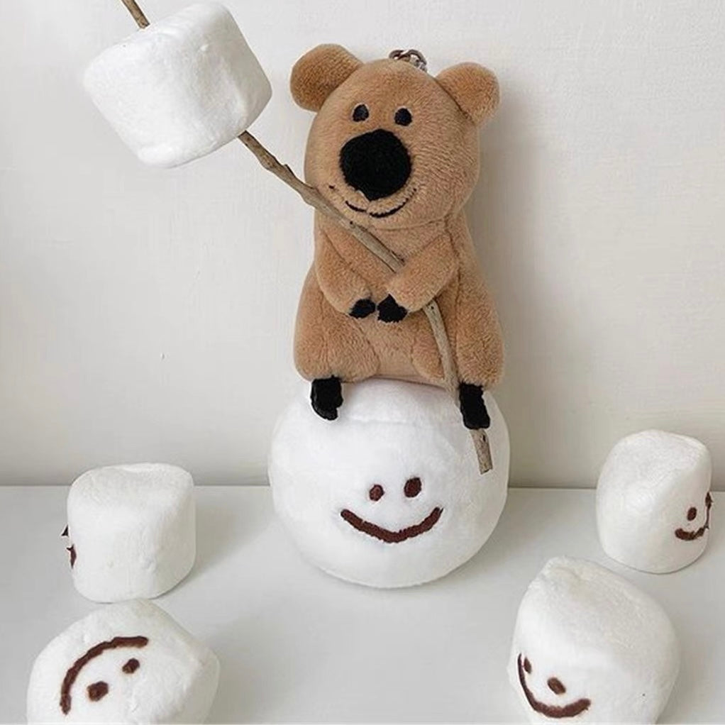 Süßes Destress Smiley Marshmallow Mini-Plüschtier