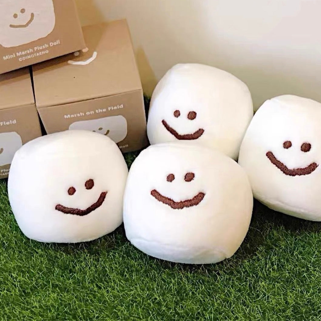 Süßes Destress Smiley Marshmallow Mini-Plüschtier