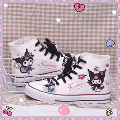 Pareja Mujeres Hombres Kawaii Estudiante High Top Canvas