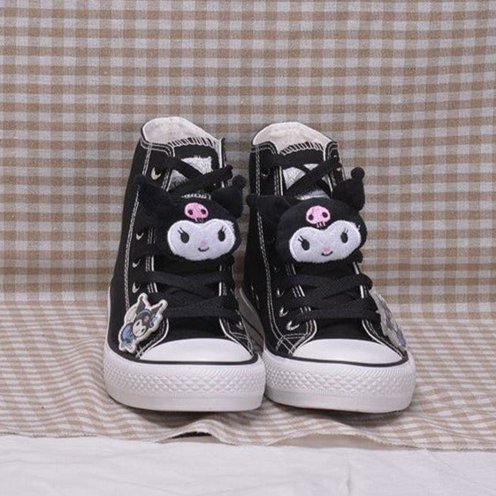 Pareja Mujeres Hombres Kawaii Estudiante High Top Canvas