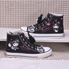 Pareja Mujeres Hombres Kawaii Estudiante High Top Canvas