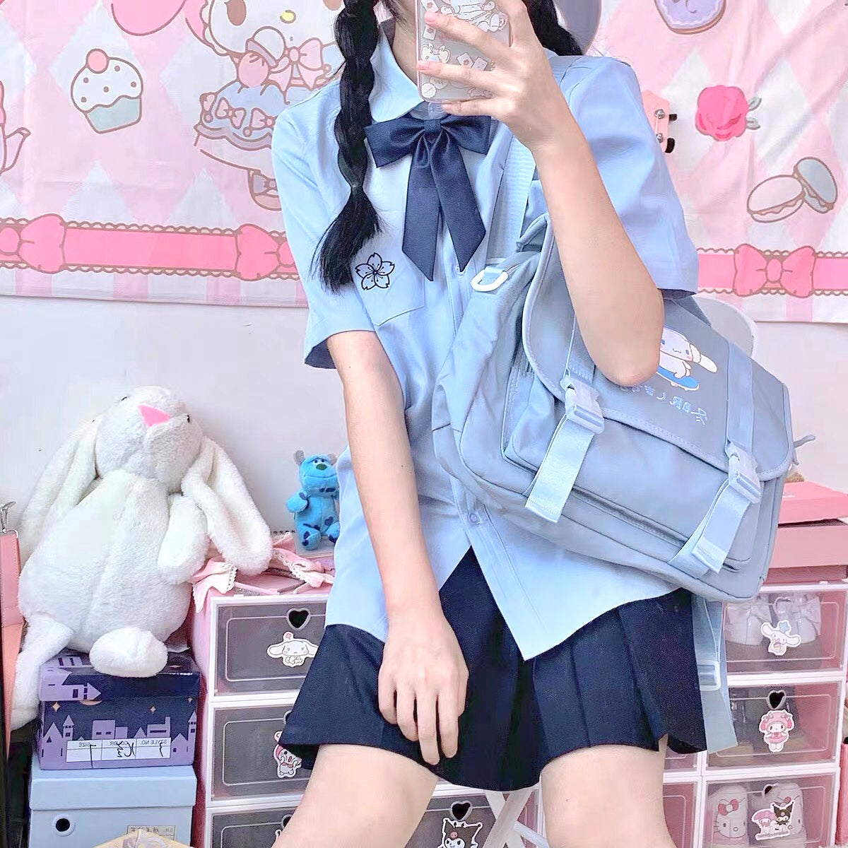 Kawaii Kuromi School Backpack Satchel Messenger Bag Gift