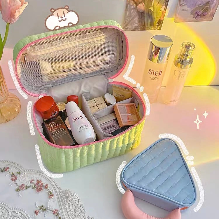 Kawaii Aesthetics Large Capacity Colour Cosmetic Bag