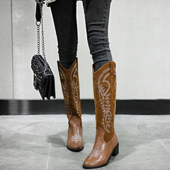 Womens Knee High Western Cowboy Boots