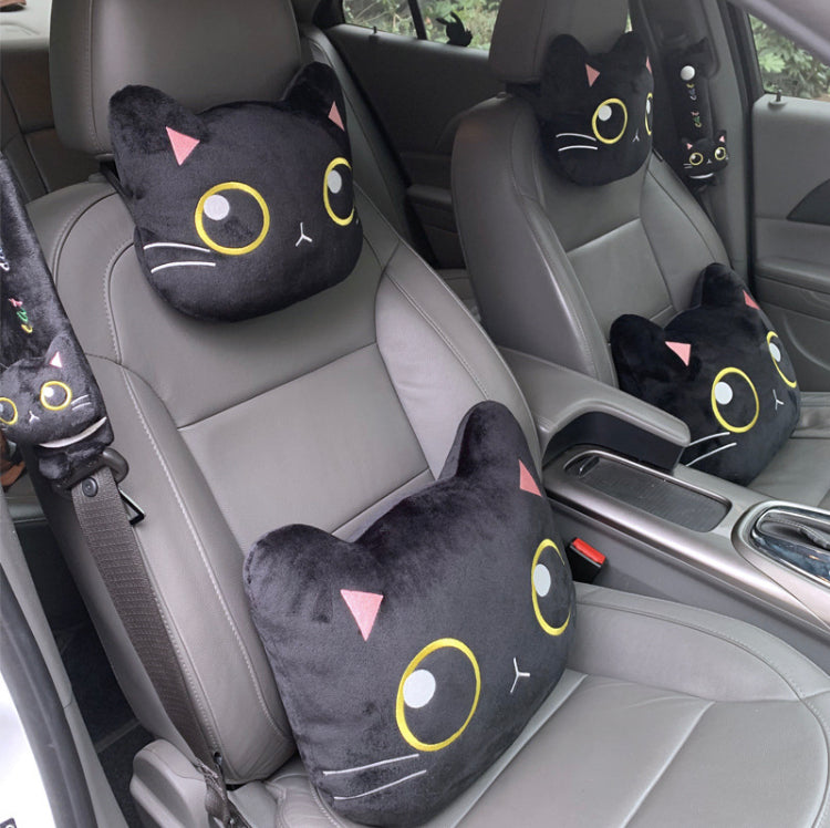 Accesorios para coche Kawaii Cute Cat- Almohada para el cuello