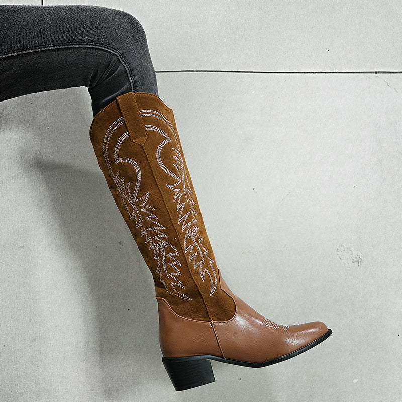 Womens Knee High Western Cowboy Boots