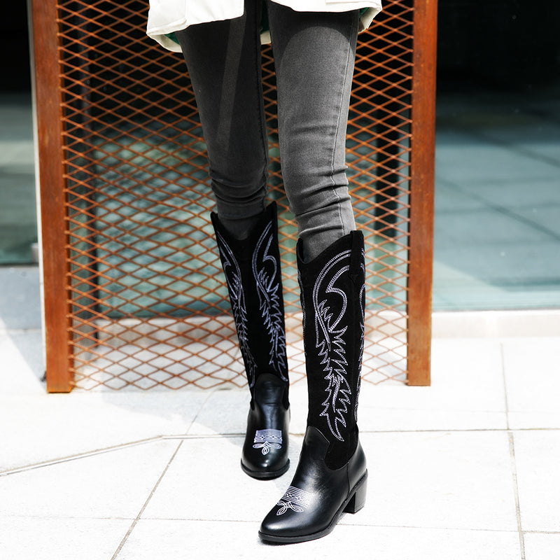 Womens Knee High Western Cowboy Boots