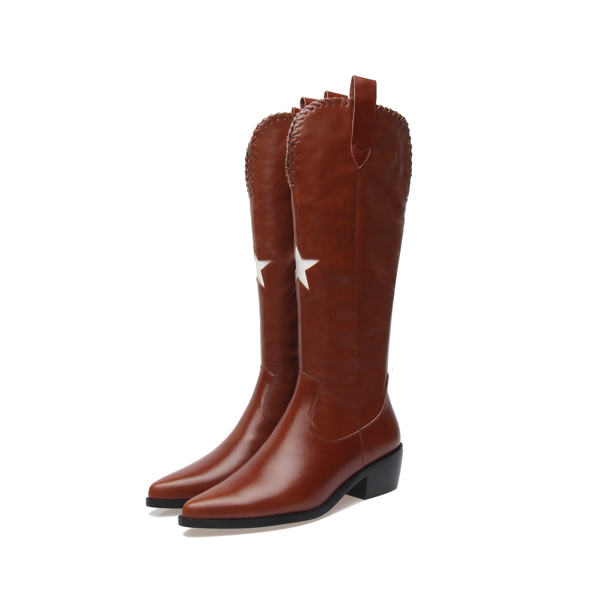 Women's Western Cowboy Boots Star Knee High Boots