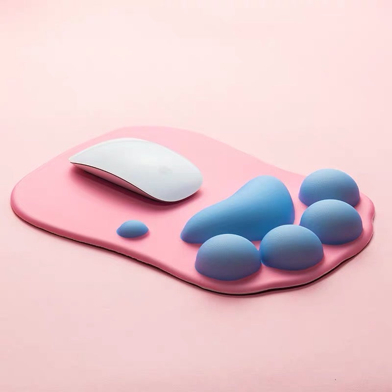 Creative Paw Shape 3D Mouse Pad with Wrist Support