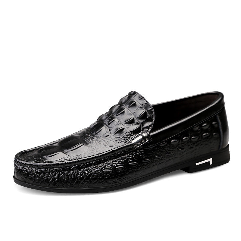 Men's Crocodile Business Leather Loafers