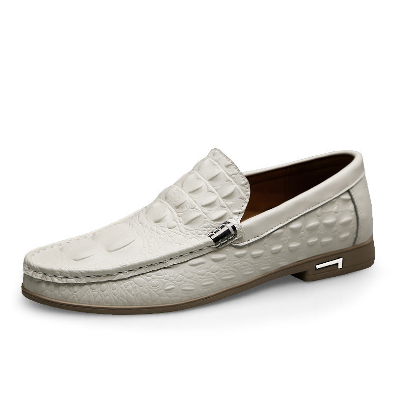 Men's Crocodile Business Leather Loafers