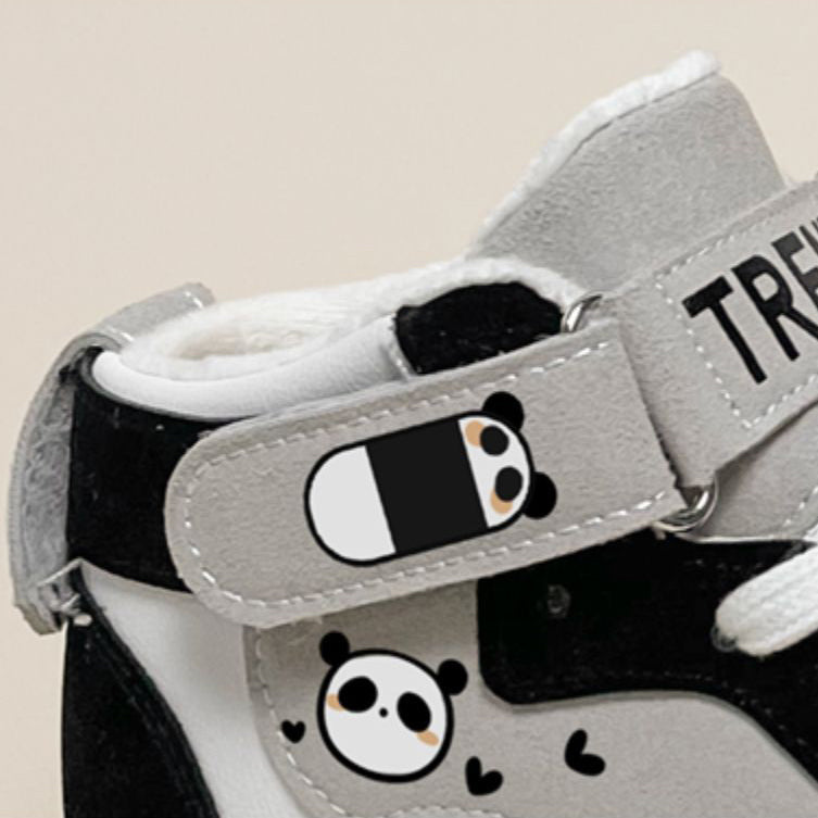 Panda-Plateau-Innenfleece-Sneaker