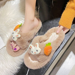 Lindas pantuflas de conejo