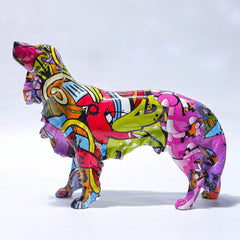 ArtZ® Golden Retriever Graffiti Painted Statue