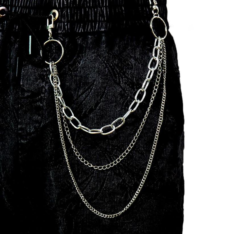 Metal Rock Chains on Jeans Keychain