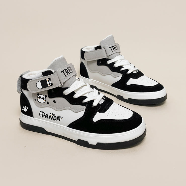 Panda-Plateau-Innenfleece-Sneaker