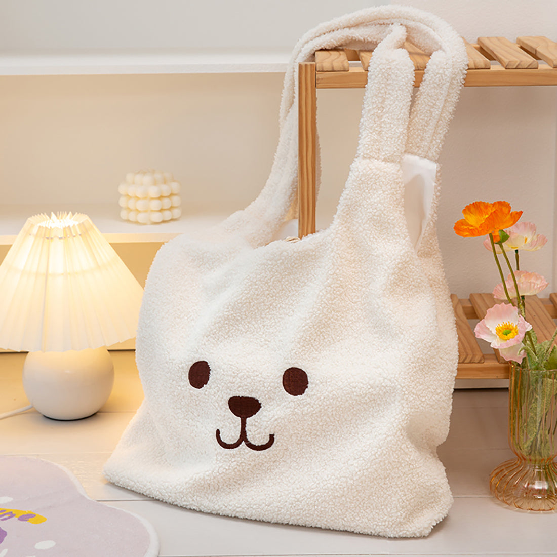 Sac fourre-tout en peluche Animal Bear Faces