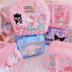 Cute Kitty Insulated Lunch Box Bag Tote Bag Lunch Organizer