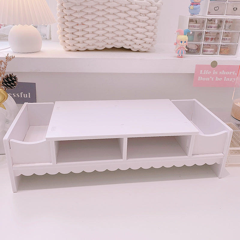 Kawaii Laptop Wood Shelf Desk Organiser