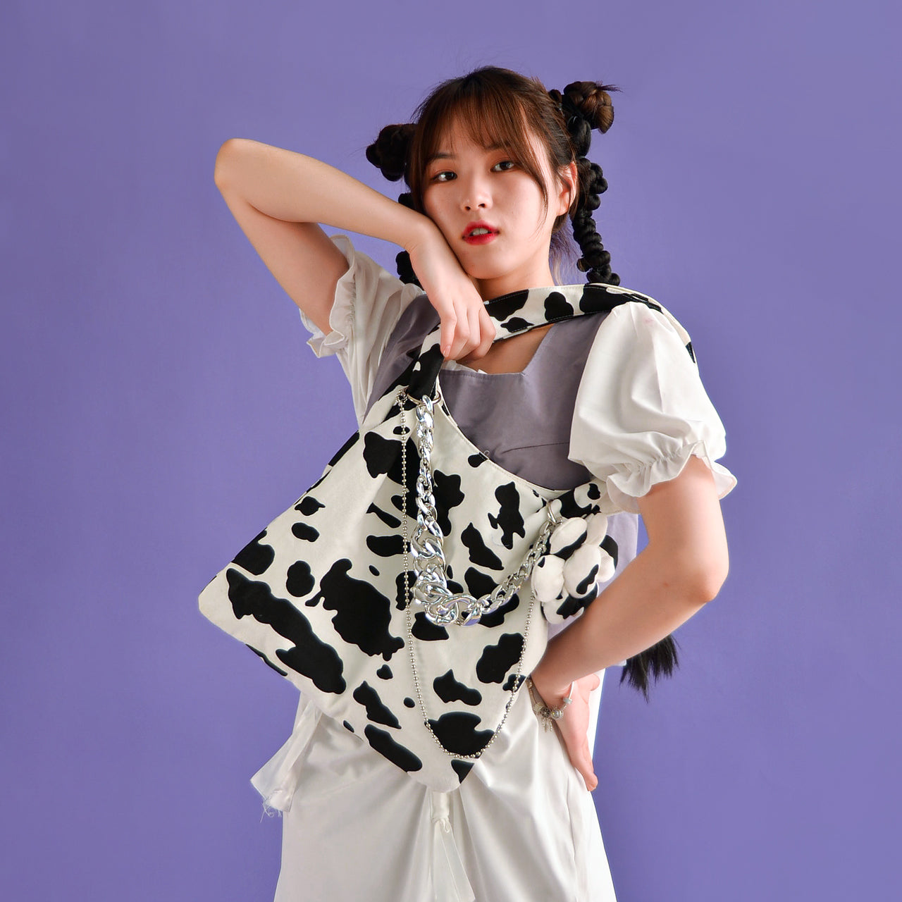 Sac fourre-tout à motif de vache