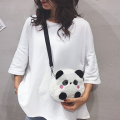 Cute Panda Plush Crossbody Bag